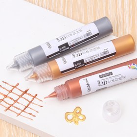 Resim 30ml 3-boyutlu Akrilik Vuruşlar Metalik Akrilik Kalemler İnci Akrilik Renk Altın el boyaması izleme macunu Cam Boyama Pigmenti Grafiti Pişirme Gerektirmeyen Su Geçirmez Akrilik Boya Kalemleri 