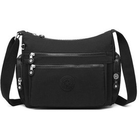 Resim Smart Bags 1115 Krınkle Kumaş Postacı Çantası (Siyah) Siyah 
