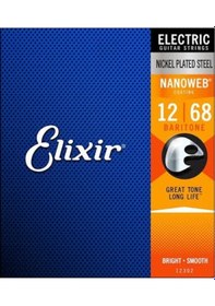 Resim Elixir 12302 Nanoweb Baritone Elektro Gitar Teli 12-68 