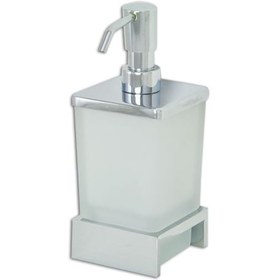 Resim Çelik Banyo Kumru Set Üstü Camlı Sıvı Sabunluk Krom Renkli 