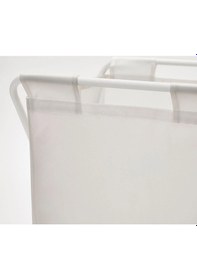Resim 50 Litre Beyaz,katlanır, Çamaşır Sepeti Meridyendukkan Açılır Kapanır Pratik Kirli Sepeti 50 Lt U42x G43x Y60 Cm Beyaz 