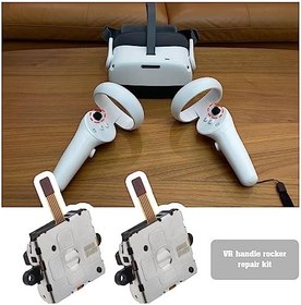 Resim Analog Joystick Set Oculus Quest 2 Kontrolörleri ile Uyumlu VR 3D Analog Thumb Stick Onarım Aracı Yedek Aksesuarları 