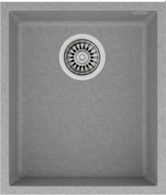 Resim Teka Square 34.40 Tg Tek Hazneli Tezgahaltı Tegranite Eviye - Stone Grey - 115230031 