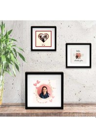 Resim Sevgililere Özel Biz Her Şeyin Üstesinden Geliriz Fotoğraflı Yapışkanlı Sök-tak Paspartulu Pola Çerçeve 