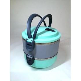 Resim Mobgift Freshbox 2 Katlı 2 Renkli Sefer Tası Yemek Termosu - Turkuaz Gri 