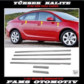 Resim Opel Astra J Krom Cam Çıtası 6 Prç. 2009-2015 P.Çelik Sedan 
