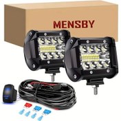 Resim Cloudstore 10.16 Cm Led Işık Çubuğu Kiti Anahtar Röle Sigorta Kablolu 2 Adet Kamyon Suv Atv Utv Tekne 