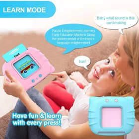 Resim Children's Enlightening Early Education Smart Pure English Card - Spanish Bilingual pink / 1PC 