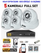 Resim Ids - 5 Kameralı 1080P Fullhd 5Mp Sony Lensli Kamera Seti - 2028 