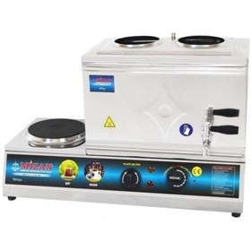 Resim Mizan Elektrikli 2 Demlik 19lt Çay Ocağı Kazanı Makinesi Kaynaklı 
