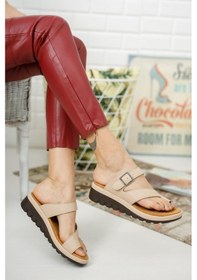 Resim Vanessa Kadın Şık Ve Hafif Parmak Arası Tokalı Comfort Terlik 001 