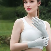 Resim Kadınlar İçin Şık Rüzgar Geçirmez Bisiklet Eldivenleri - İnce Beyaz Yarı Parmaklı Tasarım, İlkbahar & Yaz Dış Aktiviteleri İçin Nefes Alabilir Polyester, Sürüş, Bisiklet ve Günlük Giyim İçin Mükemmel, Sürüş Eldivenleri | Şık El Giyimi | Pürüzsüz Dokulu Eldivenler, Bisiklet Aksesuarları 