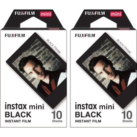 Resim Fujifilm Instax Mini Black Edition Film Seti 10 x 2'li 