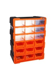 Resim 18li 9 Kapalı+9 Açık Monoblock Avadanlık Çekmece Seti38.1x15.7x47.5cm Go-53-vice 03586 