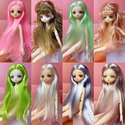 Resim 30.0 cm Yeni Güzel İnce Karikatür 3D Animasyon Yüz Rüya Gözler 26 Sevimli Düz Vücut Bebek Oyuncaklar Esnek Eklemli, Moda Kız Ob11 Bebek BJD Bebek Tutkunu, Noel, Cadılar Bayramı Hediyesi 