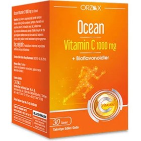 Resim ORZAX Ocean Vitamin C 1000 Mg 30 Tablet 