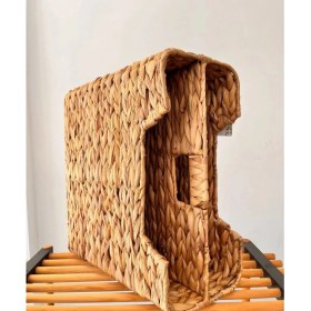 Resim Akdeniz Home CL-11043 Casa Örgü Hasır Gazetelik – Doğal Örgü Dekoratif Gazete ve Dergilik (38×18×33 Cm) 