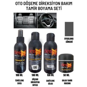 Resim Derby Gri Oto Döşeme Boya Seti ve Deri Çatlak Giderici Macun 