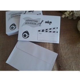 Resim Farklımarket Sünnet Davetiye Zarfı Baskılı Zarf 12 X 18 Cm (35 Adet) 
