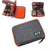 Resim Ximistore9 Küçük Gri Dijital Aksesuar Depolama Çantası - İpad Uyumlu, Telefon, Data Kablosu, Usb, Sd Kart İçin - 24x16.5x3.5 Cm / 28x20x3.5 Cm 