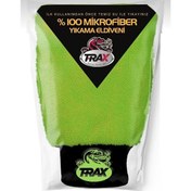 Resim Trax mikrofiber Araç Pasta Cila Yıkama Eldiveni Yeşil 