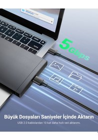 Resim Ugreen Usb-a To Usb-a 3.0 5gbps Veri Kablosu, 2 Metre, 10371 