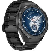 Resim Sunix Amoled Ekran 48MM Metal ve Silikon Kordonlu Akıllı Saat Siyah Wt6 Pro 