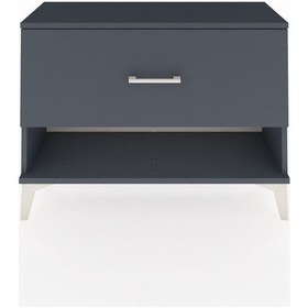 Resim Arges Şifonyer Tek Çekmeceli 88x30x64 Antrasit-antrasit Antrasit 