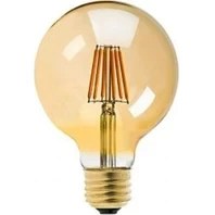 Resim Edison Dekoratf Rustik Led Ampul Glop 6W Amber Rengi 