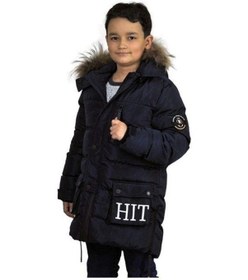 Resim Benitto Erkek Çocuk İç Cepli Tüylü Kapüşonlu Çift Cepli Mont-14764 Lacivert 