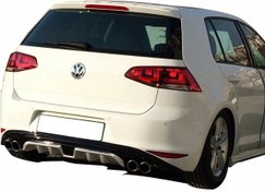 Resim Volkswagen Golf 7 (2012-2016) Custom Arka Tampon Eki - Difüzör (Plastik) 