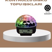 Resim gizmurstore Taşınabilir Bluetooth Disko Topu Uzaktan Kumandalı Işık Efektleri 