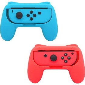 Resim Kırmızı 1 Mavi 1-sol + Sağ Joycon Braketi Tutucu Kolu El Kavrama Kılıfı Nintendo Switch Ns Joy Con Denetleyici Gamepad H 