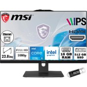 Resim Msı Modern AM242P Intel Core I5 1235U 16GB 512GB SSD Freedos 23.8" Fhd All In One Bilgisayar 12M-1250EU-A5 & Anzar USB Bellek 