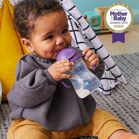 Resim Bbox Tıklama Uçlu Kilitli Alıştırma Bardağı 240ml +6 Ay Mor 