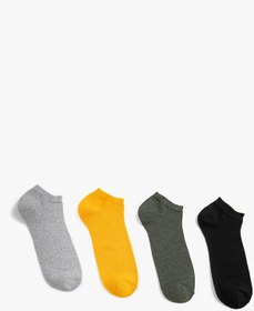 Resim Koton 4'lü Patik Çorap Seti Gri 3wam80033aa 3WAM80033AA040 Gri 