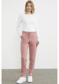 Resim Yüksek Bel İki İplik Eşofman Altı - Gül Kurusu 001 