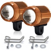 Resim Youtek Motor S7 Feneri 2 Adet Altın Renk 4 Mod: Beyaz-sarı-sarı+beyaz-parlama 30w/adet 6000lm 9-80v 