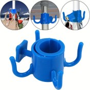 Resim Çok Amaçlı Plaj Şemsiye Kancası - Havlular, Çantalar & Şapkalar için Ayarlanabilir 4 Pençeli Askı, 1.91cm'den 3.2cm'ye Uyar, Dayanıklı Plastik, Kamp ve Dış Mekan Maceraları için Mükemmel 