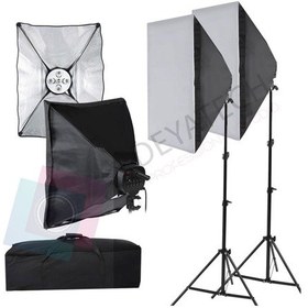 Resim Deyatech Paraflaşh Softbox 50X70Cm 5 Duylu 2Li Video Kit 