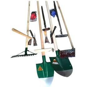 Resim 10'lu Set Saplı Bel Küreği Saplı Kürek Saplı Tırmık Ve Saplı Fırç 