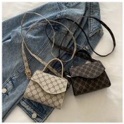 Resim Kadınların Fransız Vintage Çapraz Çanta - Yumuşak Sentetik ile Altın Tonlu Donanım, Bej ve Kahverengi Çizgili Desen, Fermuar Kapatma, Günlük Seyahat, Alışveriş, Ofis, Partiler için Ayarlanabilir Askı - Aile ve Arkadaşlar için Mükemmel Hediye, Sevimli Çanta, Ofis El Çantası, Zarif Aksesuar, Sağlam Yapı 