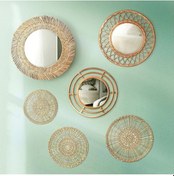 Resim Grınsbol Rattan 55 Cm Duvar Aynası Dekorasyon Naturel 