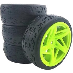 Resim Neevoyu 1/10 Ölçek Rc Araç Lastikleri 4'lü Set, 12mm Hex Bağlantı, Dayanıklı Kauçuk Ve Plastik, Zorlu Yollarda İyi Traksiyon, Hsp Modelleri İçin 