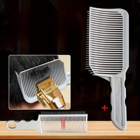 Resim 3 Parça Profesyonel Erkek Saç Kesme Tarağı Seti - Dayanıklı ABS Plastik, Stil ve Dokulu Saç Tipleri için Hassas Berber Fade Kılavuzu 