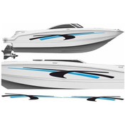 Resim Tekne Turkuaz Siyah Sticker Etiket Model 