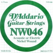 Resim D'Addario NW046 Nickel Wound Elektro Gitar Tek Tel 