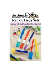 Resim Fırça Seti 6 Lı Plastik Sap Resim Fırçası 1 Paket Suluboya Akrilik Boya Guaj Boya Yağlı Boya Fırca Seti 