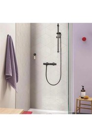 Resim AyrStore Precision Start Termostatik Duş Bataryası | Su Tasarruflu | Mat Siyah | 