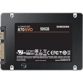 Resim 500 GB 870 Evo Samsung 2.5 Sata3 MZ-77E500BW 560-530 Mb/s Samsung Tr Garantılı 